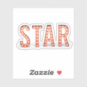 STAR Marquee Lights Vinyl Decal Sticker (Vel)