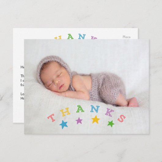 Star Merci | Photo Baby Merci Carte postale (Devant / Derrière)