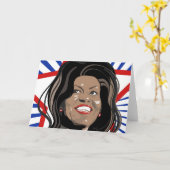 Star Michelle Obama Wenskaart Kaart (Gele Bloem)