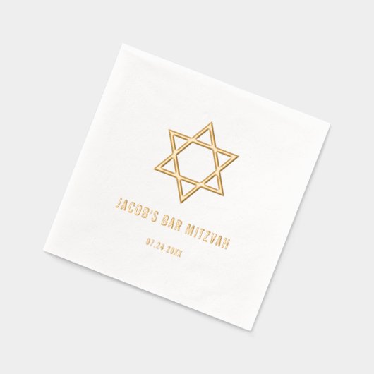 Star moderne de David Bar Mitzvah Or (Gauche)