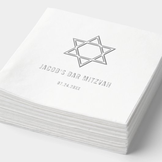 Star moderne de David Bar Mitzvah Silver (Détail)