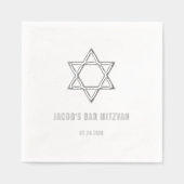 Star moderne de David Bar Mitzvah Silver (Recto)