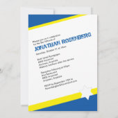 Star moderne de David Photo Bar Invitation Mitzvah (Dos)