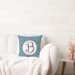 Star Monogram Familie Initiaal Tie Dye Celestial Kussen