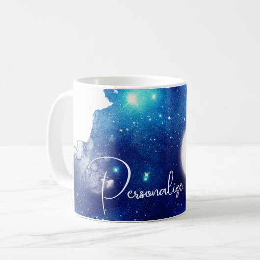 Star moon night sky celestial galaxy mok (Voorkant links)