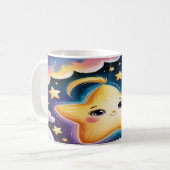 Star Mug Design – Minimalist Celestial Cup Art (Devant gauche)