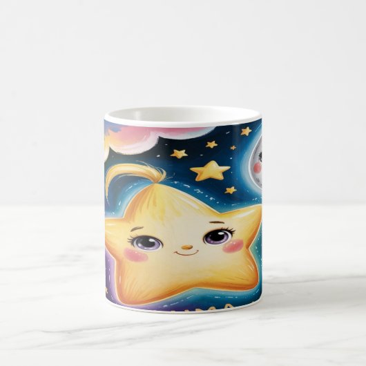 Star Mug Design – Minimalist Celestial Cup Art Koffiemok (Center)