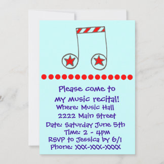 Star Musical Note Musique Considérant Invitation