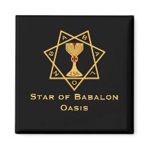 Star of Babalon Gold Logo Magnet