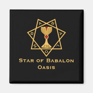 Star of Babalon Gold Logo Magnet