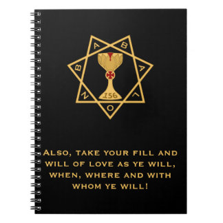 Star of Babalon Gold Logo Spiral Bound Carnet