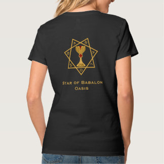 Star of Babalon Gold Logo Twice V-hals T-shirt