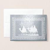 Star of Bethlehem Luxe Véritable Foil Cartes de No (Devant avec enveloppe)