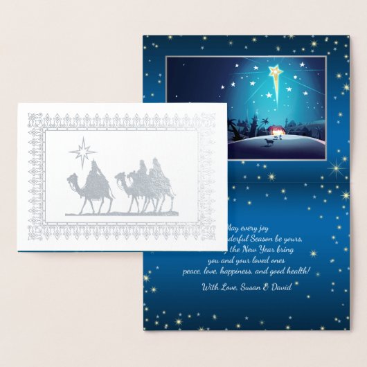Star of Bethlehem Luxe Véritable Foil Cartes de No (Affichage)