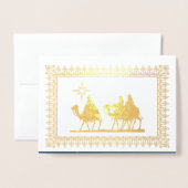 Star of Bethlehem Luxe Véritable Foil Cartes de No (Devant avec enveloppe)