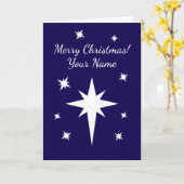 Star of Bethlehem personalized Christmas Kaart (Gele Bloem)