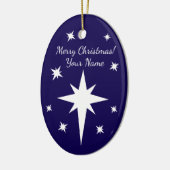 Star of Bethlehem personalized Christmas ornament (Links)