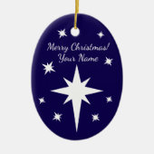 Star of Bethlehem personalized Christmas ornament (Voorkant)