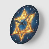 Star of David - belle conception Horloge ronde (Angle)
