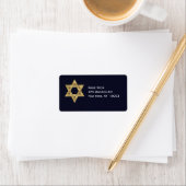 Star of David Blue et étiquette de adresse d'accen (En situation)
