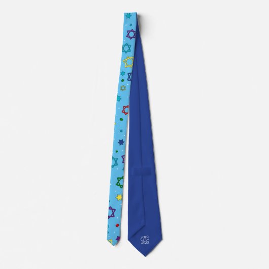 Star of David Cravate - Bleu clair (Dos)