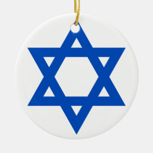 "STAR OF DAVID" KERAMISCH ORNAMENT