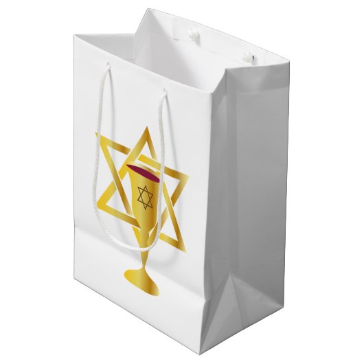 Star Of David Medium Cadeauzakje (Voorkant Gekanteld)