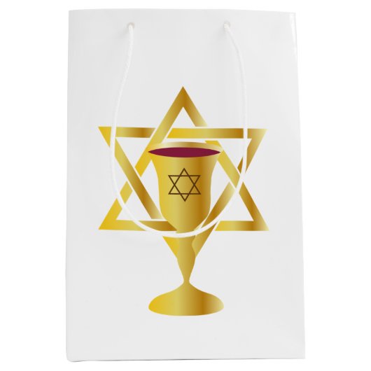 Star Of David Medium Cadeauzakje (Voorkant)