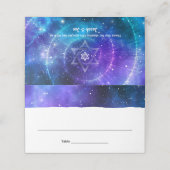 Star of David Paarse Blauwe Waterverf Galaxy Gevou (Buitenkant ongevouwen)