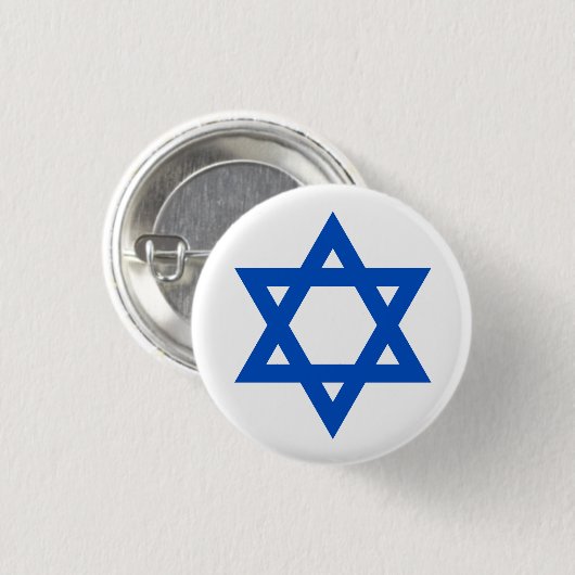 "STAR OF DAVID" RONDE BUTTON 3,2 CM (Voorkant /achterkant)