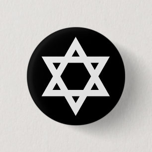 "STAR OF DAVID" RONDE BUTTON 3,2 CM