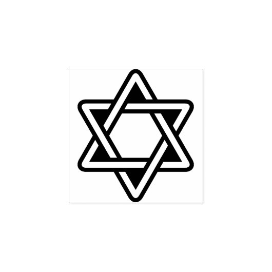 Star of David Rubber Stamp Rubberstempel (Afrduk)