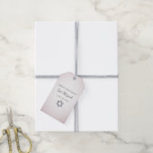 Star of David Simple Pretty Blush Pink Bat Mitzvah Cadeaulabel (Met Touw)