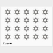 Star of David Wedding Invitation Envelope Seals Ronde Sticker (Vel)
