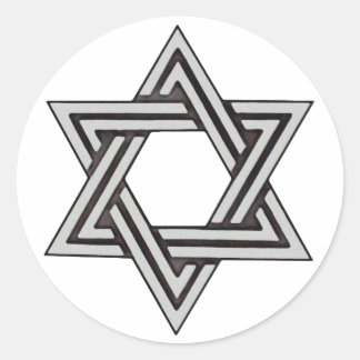 Star of David Wedding Invitation Envelope Seals Ronde Sticker