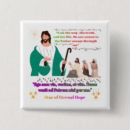 Star of Eternal Hope Vierkante Button 5,1 Cm