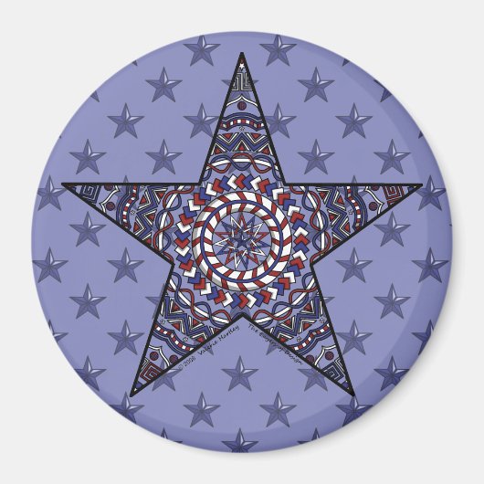 Star of Independence Magnet Magneet (Voorkant)