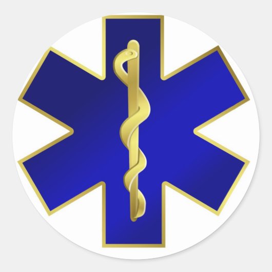 Star of Life-Sticker Ronde Sticker (Voorkant)