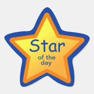Star of the Day-Stickers voor studenten Ster Sticker