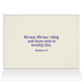 Star of Wonder Christian Christmas Art Bible Verse (Intérieur Horizontal (Haut))