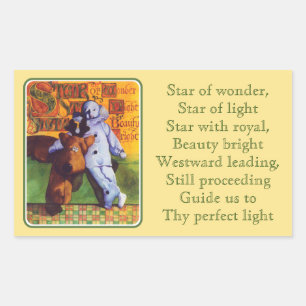 STAR OF WONDER Gold Rechthoek Stickers
