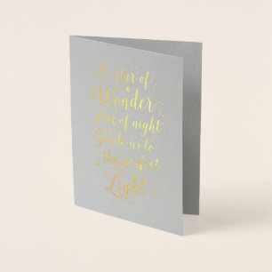 Star of Wonder Religieux Foil Cartes de Noël