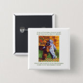 STAR OF WONDER Square Pin Button + Tekst (Voorkant /achterkant)