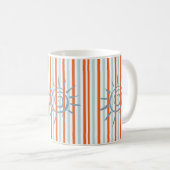 Star Orange Blue Stripe Mug (Devant droit)