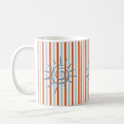 Star Orange Blue Stripe Mug (Gauche)