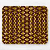 Star Pattern - Amber op donkerbruin Muismat (Voorkant)