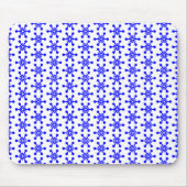 Star Pattern - Blue on White Muismat (Voorkant)
