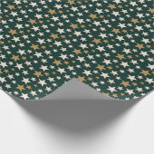 Star Pattern Elegant Classy Wrapping Paper Cadeaupapier (Hoek)