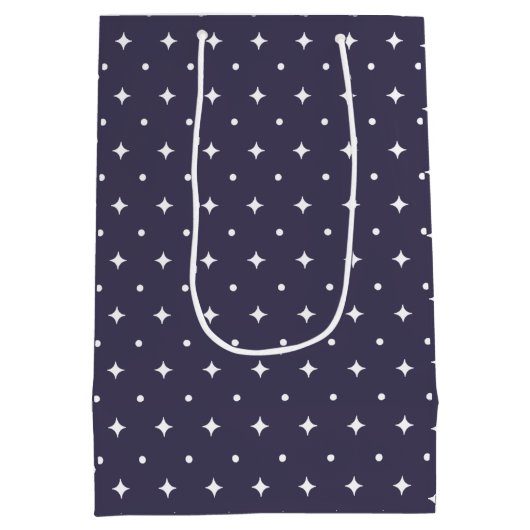 Star Pattern Gift Bags | Minimal Celestial Stars Medium Cadeauzakje (Achterkant)