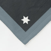 Star pattern gnome blue beige name fleece deken (Hoek)